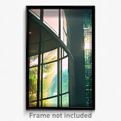 Pixel Art Poster - Glass Landscape (8 Bit Psychedelic Trippy Video Game Print)