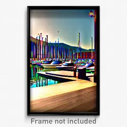 Pixel Art Poster - Stupendous Marina (8 Bit Psychedelic Trippy Video Game Print)