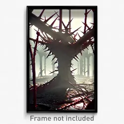 Pixel Art Poster - Thorny Way (8 Bit Psychedelic Trippy Weird Video Game Print)