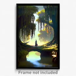 Pixel Art Poster - Wiry Bayou (8 Bit Psychedelic Trippy Weird Video Game Print)
