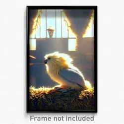 Pixel Art Poster - Fluffy Roost (8 Bit Psychedelic Trippy Video Game Print)
