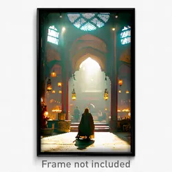 Pixel Art Poster - Unkempt Bazaar (8 Bit Psychedelic Trippy Video Game Print)