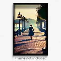 Pixel Art Poster - Haunting Promenade (8 Bit Psychedelic Video Game Print)