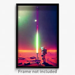 Pixel Art Poster - Esteemed Mars (8 Bit Psychedelic Trippy Video Game Print)