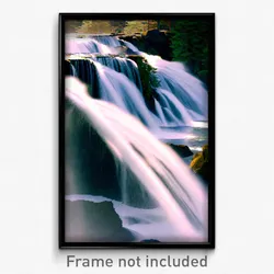 Pixel Art Poster - Unnatural Waterfall (8 Bit Psychedelic Video Game Print)