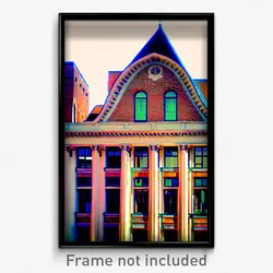 Pixel Art Poster - Gorgeous American Architecture (8 Bit Video Game Print)