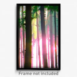 Pixel Art Poster - Superficial Woods (8 Bit Psychedelic Trippy Video Game Print)