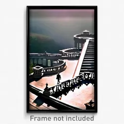Pixel Art Poster - Unwelcoming Belvedere (8 Bit Psychedelic Video Game Print)