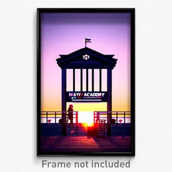 Pixel Art Poster - Wavy Academy (8 Bit Psychedelic Trippy Video Game Print)