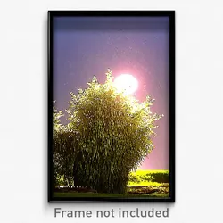 Pixel Art Poster - Watery Bush (8 Bit Psychedelic Trippy Weird Video Game Print)