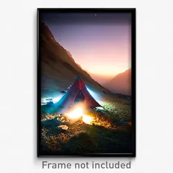 Pixel Art Poster - Cold Bivouac (8 Bit Psychedelic Trippy Video Game Print)