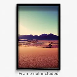 Pixel Art Poster - Empty Desert (8 Bit Psychedelic Trippy Video Game Print)