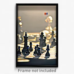 Pixel Art Poster - Bustling Chess Piece (8 Bit Psychedelic Video Game Print)