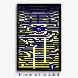 Pixel Art Poster - Unusual Maze (8 Bit Psychedelic Trippy Video Game Print)