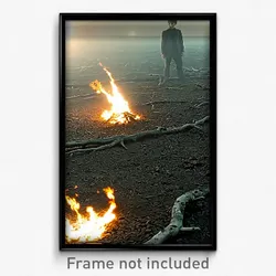Pixel Art Poster - Barren Earth (8 Bit Psychedelic Trippy Video Game Print)