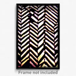 Pixel Art Poster - Zigzag Brickyard (8 Bit Psychedelic Trippy Video Game Print)