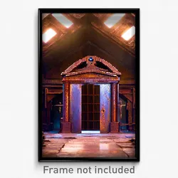 Pixel Art Poster - Rusty Crypt (8 Bit Psychedelic Trippy Weird Video Game Print)