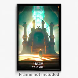Pixel Art Poster - Monstrous Treasury (8 Bit Psychedelic Video Game Print)