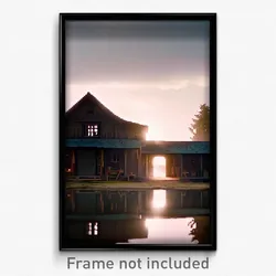 Pixel Art Poster - Nice Hovel (8 Bit Psychedelic Trippy Weird Video Game Print)
