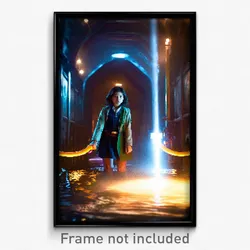 Pixel Art Poster - Attractive Sewer (8 Bit Psychedelic Trippy Video Game Print)