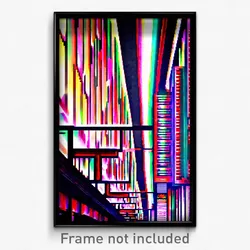Pixel Art Poster - Humongous Bar (8 Bit Psychedelic Trippy Video Game Print)