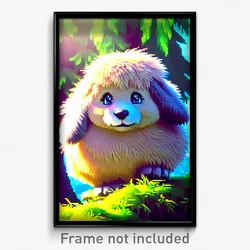 Pixel Art Poster - Fluffy Shire (8 Bit Psychedelic Trippy Video Game Print)