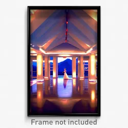 Pixel Art Poster - Mountainous Ballroom (8 Bit Psychedelic Video Game Print)