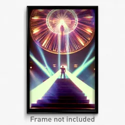 Pixel Art Poster - Incredible Dominion (8 Bit Psychedelic Video Game Print)