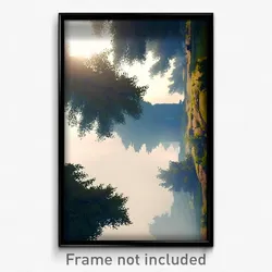 Pixel Art Poster - Enormous Forest (8 Bit Psychedelic Trippy Video Game Print)