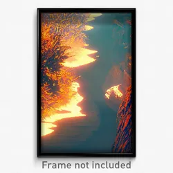 Pixel Art Poster - Dry Rift (8 Bit Psychedelic Trippy Weird Video Game Print)