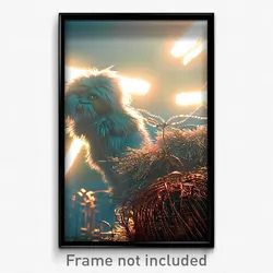 Pixel Art Poster - Fluffy Wire (8 Bit Psychedelic Trippy Weird Video Game Print)