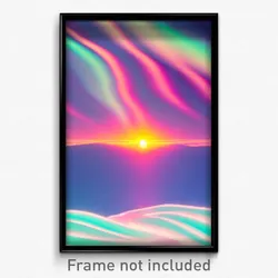 Pixel Art Poster - Wavy Mind Journey (8 Bit Psychedelic Trippy Video Game Print)