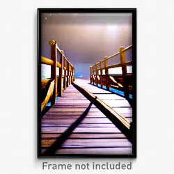 Pixel Art Poster - Wooden Way (8 Bit Psychedelic Trippy Weird Video Game Print)