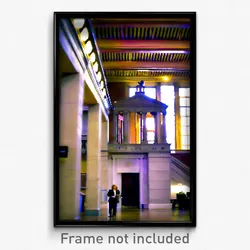 Pixel Art Poster - Candid Courthouse (8 Bit Psychedelic Trippy Video Game Print)