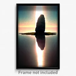 Pixel Art Poster - Reflecting Menhir (8 Bit Psychedelic Trippy Video Game Print)