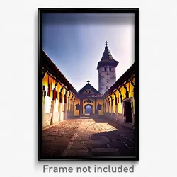 Pixel Art Poster - Impressive Nunnery (8 Bit Psychedelic Video Game Print)