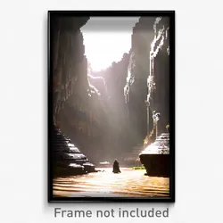 Pixel Art Poster - Long Cave (8 Bit Psychedelic Trippy Weird Video Game Print)
