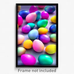 Pixel Art Poster - Smooth Easter Eggs (8 Bit Psychedelic Video Game Print)