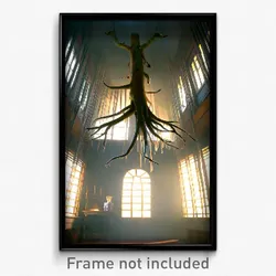 Pixel Art Poster - Webbed Manse (8 Bit Psychedelic Trippy Video Game Print)