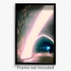 Pixel Art Poster - Monstrous Tunnel (8 Bit Psychedelic Trippy Video Game Print)