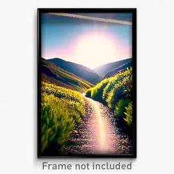 Pixel Art Poster - Bountiful Trail (8 Bit Psychedelic Trippy Video Game Print)
