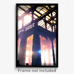 Pixel Art Poster - Grand Aerie (8 Bit Psychedelic Trippy Weird Video Game Print)
