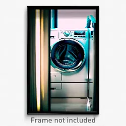 Pixel Art Poster - Immaculate Washing Machine (8 Bit Video Game Print)