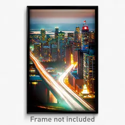 Pixel Art Poster - Massive Canadian City (8 Bit Psychedelic Video Game Print)