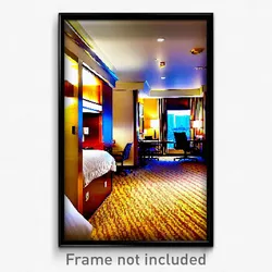 Pixel Art Poster - Well Made Hotel Room (8 Bit Psychedelic Video Game Print)