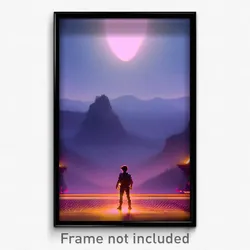Pixel Art Poster - Unknown Vista (8 Bit Psychedelic Trippy Video Game Print)