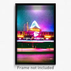 Pixel Art Poster - Liquid Austin (8 Bit Psychedelic Trippy Video Game Print)