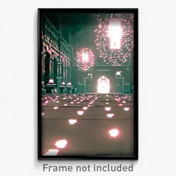 Pixel Art Poster - Sparkling Dungeon (8 Bit Psychedelic Trippy Video Game Print)