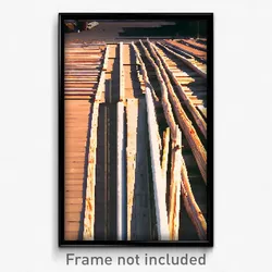 Pixel Art Poster - Clear Lumber Yard (8 Bit Psychedelic Trippy Video Game Print)