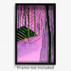 Pixel Art Poster - Wire Frame Glitchy Hospice (8 Bit Video Game Print)